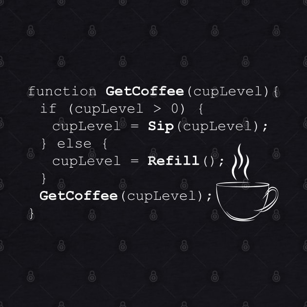 Coffee - Javascript Recursive Refills (WHITE) by albinochicken